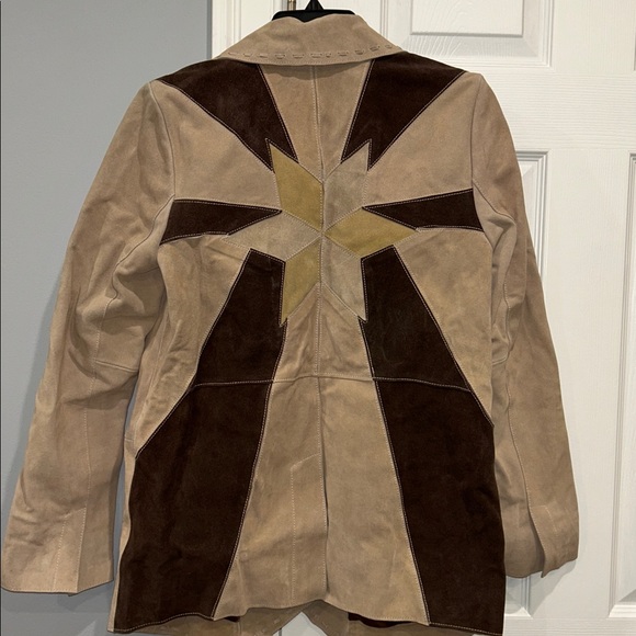 NWT Free People Shooting Star Suede Patchwork Blazer Jacket Z333-5 - Picture 4 of 5